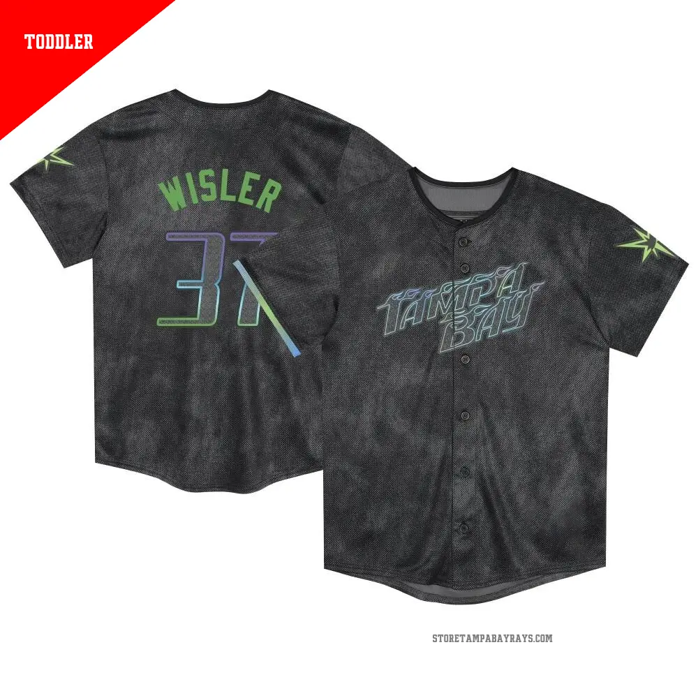 Toddler ＃37 Matt Wisler Tampa Bay Rays Charcoal Limited 2024 City Connect Jersey